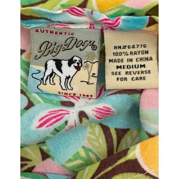 Vintage Big Dogs Wrap Midi Skirt Size M Retro Floral Tropical Long Feminine Cute - Picture 9 of 11